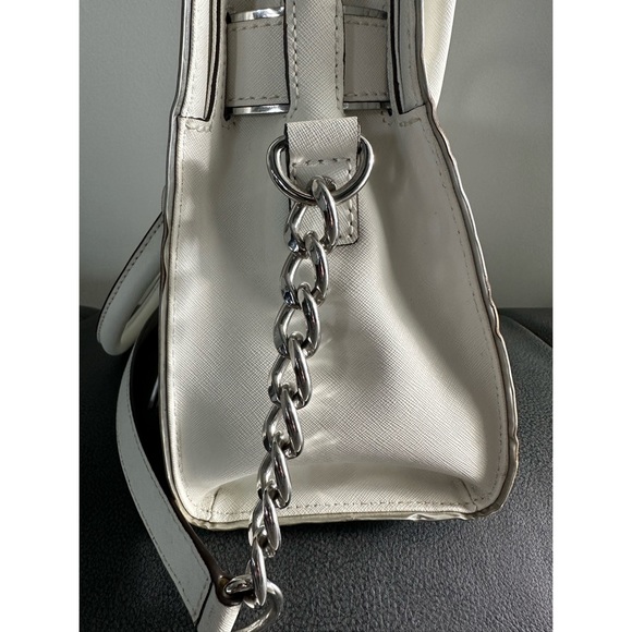 Michael Kors Hamilton Specchio E W Satchel Optic White - Picture 8 of 16